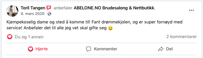 Om ABELONE brudesalong 14 facebook anmeldelse.jpg