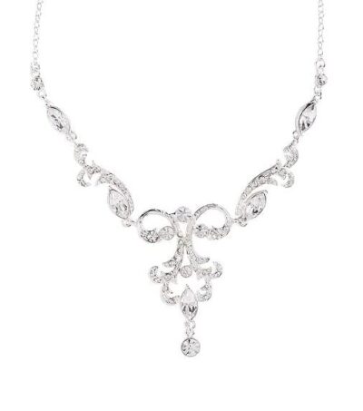 Brudekjede med anheng og blanke stener. ABELONE.NO