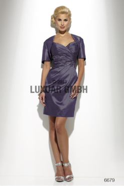 Kort lilla kjole med jakke 6679 LUXUAR - ABELONE.NO