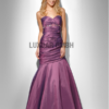 Lang fiolett kjole med draperinger 6494