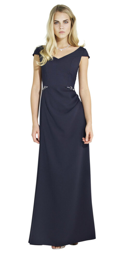 Blå kjole med brede skulderbånd - Kjøp Online - ABELONE.NO