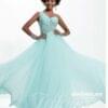 Lyseblå kjole i chifon 16747 Aqua Tiffany ABELONE.NO