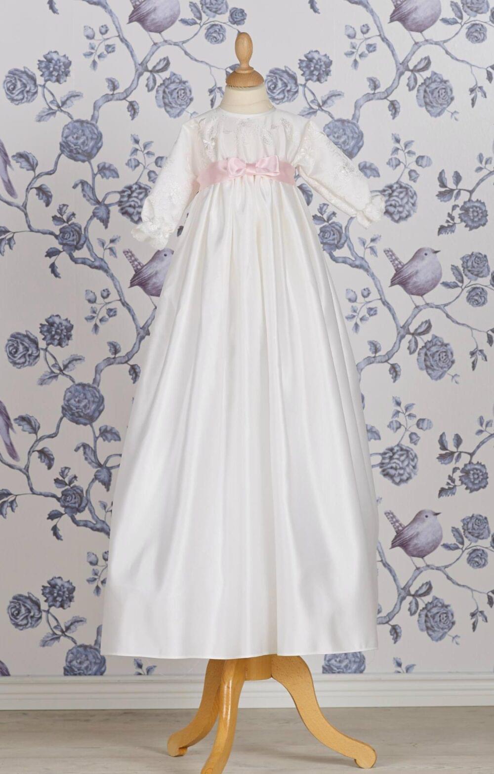 Ivory Dåpskjole med blondebroderinger 6038 - Bilde 2