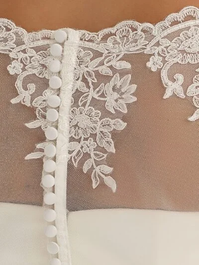 Blondetopp med lang arm og floralmønster. ABELONE.NO