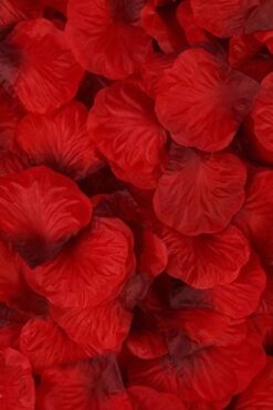 Røde roseblader til bryllup - ABELONE.NO Nettbutikk