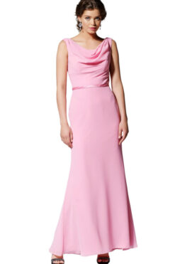 Lyserosa kjole med snørerygg 9611. Enkel kjole i nydelig snitt. ABELONE.NO