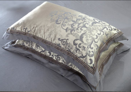 luksuriost silke sengesett i 4 deler for dobbeltdyne
