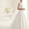 Langt dobbelt slør med rullekant 250/80 cm - ABELONE.NO