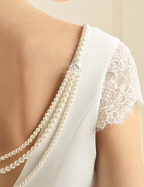 perle dekorasjon til ryggen av brudekjole eller kjole n37 bianco evento abelone.no