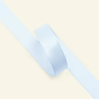 Lyseblått satengbånd. Dåpsbånd. 37 mm, 17 mm, 3 mm