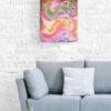 Maleri "The Rainbow Bridge" Malt på bomullscanvas. Maleri til salgs Art by Lena Marie