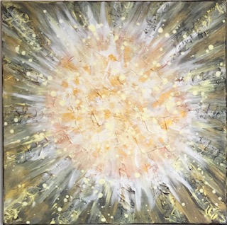 Akryl Maleri. Kunst til salgs. Maleri The Sun av Art by Lena Marie. Malerier til salgs. Art for sale