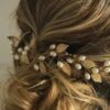 Brudewire med blader og perler til håret. ABELONE.NO