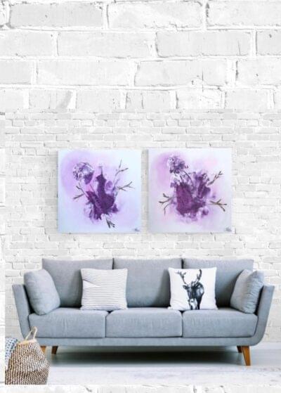 Bonnie and Clyde. Bad Behaviour  80x80 cm Lena Marie Støre Olsen @artbylenamarie