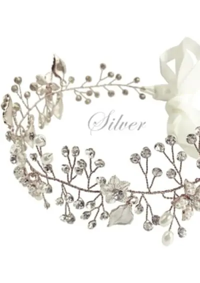 Vintage hårwire med krystaller og ferskvannsperler 1876 Athena Bridal
