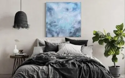 Akryl maleri Blue Heaven 100x100 cm