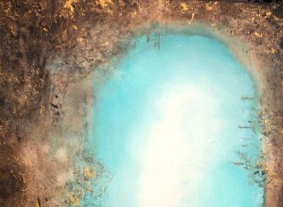 Maleri solgt av kunstner Deep Blue 2 Akryl maleri 70x100 cm. @artbylenamarie ABELONE.NO