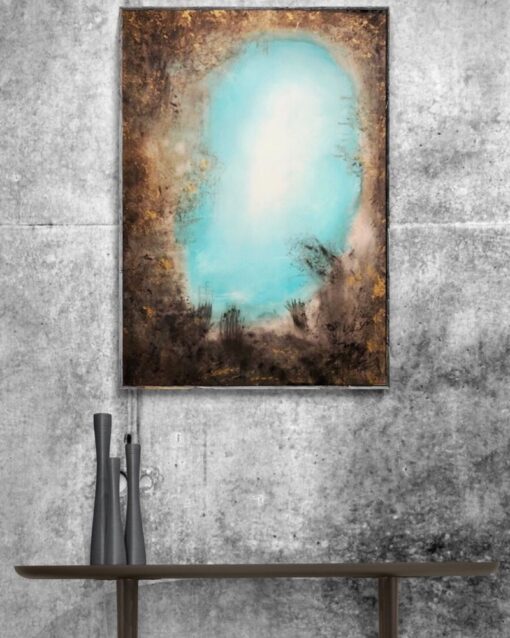 Maleri solgt av kunstner Deep Blue 2 Akryl maleri 70x100 cm. @artbylenamarie ABELONE.NO