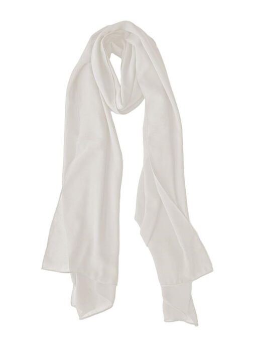 Ivory sjal til bruden. 180x45 cm. Chifong. Stort utvalg av tilbehør til bryllup. Kjøp enkelt på nett. ABELONE.NO Brudesalong og Nettbutikk